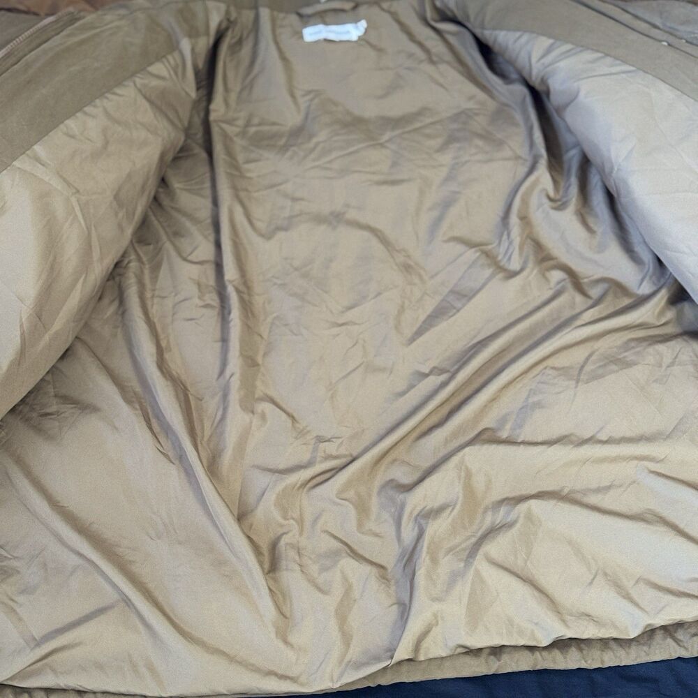 Good American sherpa puffer jacket mix cocoon sepia Brown women Sz 1/M gorpcore - Picture 9 of 11